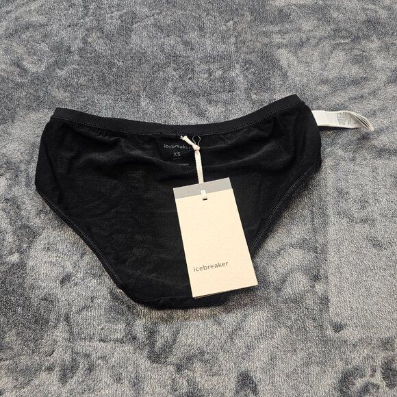 Icebreaker Siren Hipkini Panties womens XS Merino wool black sweat wicking Hike - Picture 10 of 15